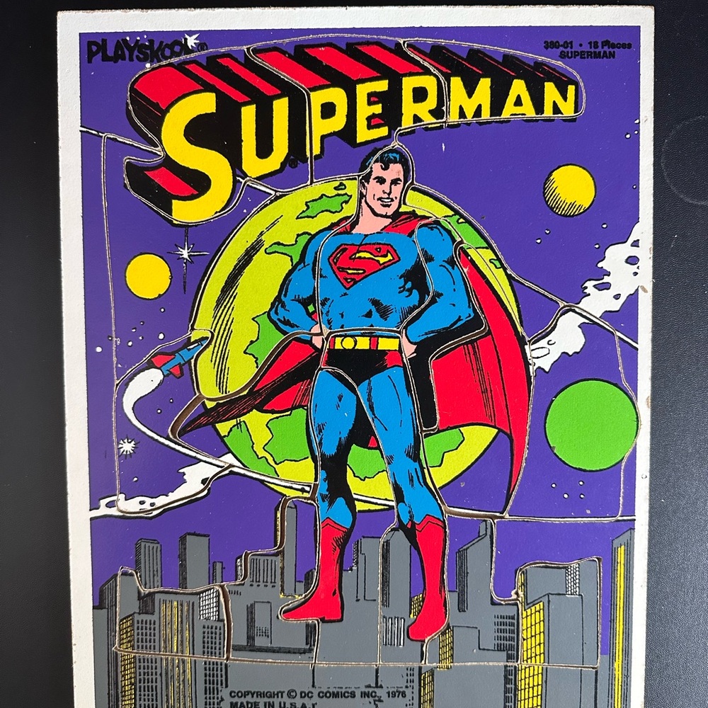 Playskool Superman Puzzle - Blue, Red, Yellow